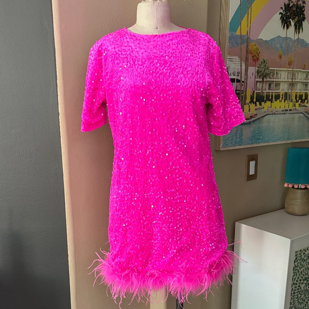 Pink Sequin Dress